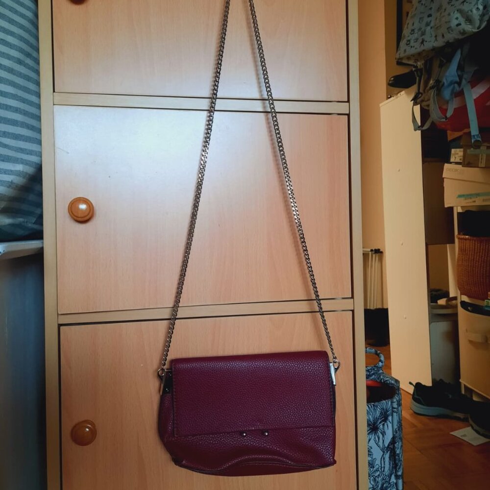 MNG burgundy red Crossbody bag , NEW